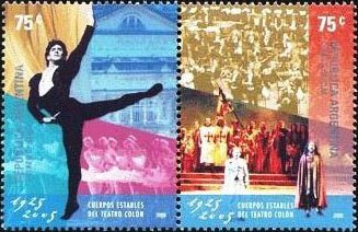 Se-tenant, Julio Bocca and Orchestra, Argentina,  , Ballet, Orchestras, Theatre