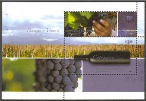 Booklet Pane, Catamarca, Argentina,  , Landscapes, Wine