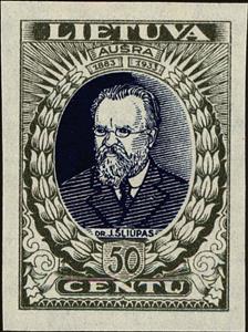 Stamp, Jonas Sliupas (1861-1944) - physician, educator, one of the, Lithuania,  , Famous People, Men, Physicists