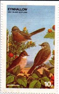 Stamp, Dartford Warbler and Whitethroat, Cinderellas,  , Birds