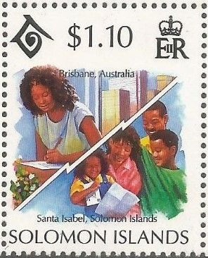 Girl writing letter in Brisbane and family reading it