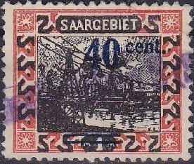 Stamp  overloaded centimes