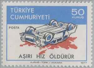 Stamp, Traffic safety, Turkey,  , Roadsafety