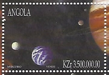 Stamp, Mercury Planet, Angola,  , Planets
