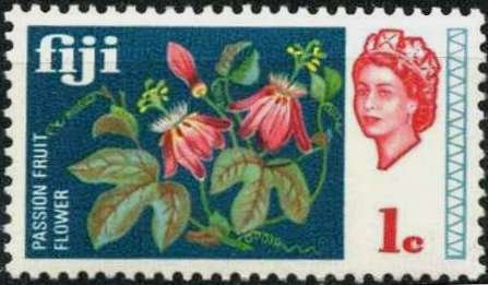 Stamp, Passion fruit flowers, Fiji,  , Flowers, Plants (Flora)
