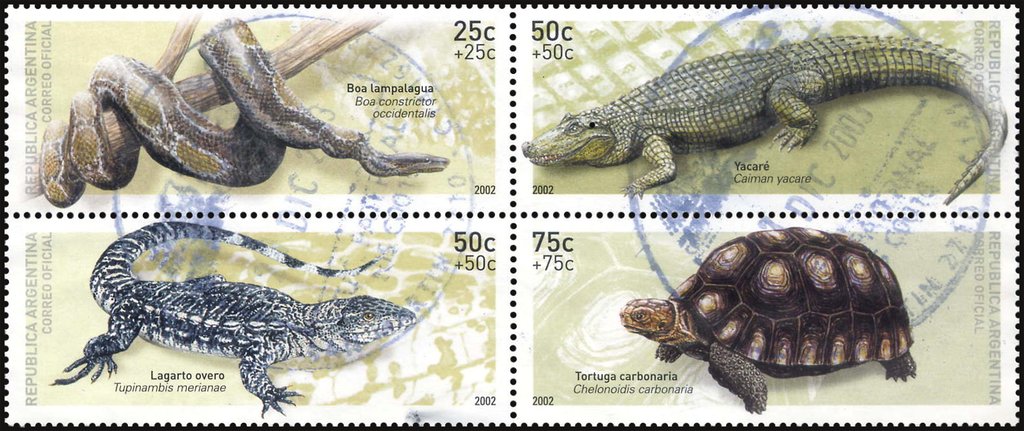 Pro Argentine Philately. Reptiles