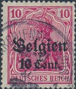 Stamp, overprint on "Germania", Germany, Colonies and Post Abroad,  , Crowns and Coronets, Women