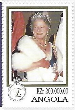 Stamp, 100 Years of The Queen Mother, Angola,  , Queens