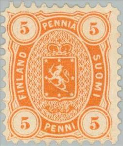 Stamp, Coat of arms type m/75, Helsinki printing, Finland,  