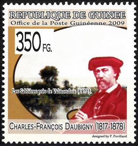 Stamp, Charles-Francois Daubigny (1817-1878), Cinderellas,  , Paintings