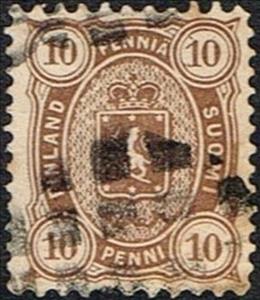 Stamp, Coat of arms type m/75, Helsinki printing, Finland,  