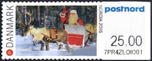 Stamp, Juväskila - Finnish Winter Landscapes, Santa Klaus, Denmark,  , Animals (Fauna), Christmas, Forests, Landscapes, Mammals, Philatelic Exhibitions, Santa Claus