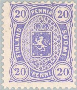 Stamp, Coat of arms type m/75, Helsinki printing, Finland,  , Coats of Arms