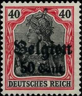 overprint on "Germania"