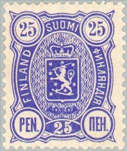 Stamp, Coat of Arms type m/89 ("three-numbered"), Finland,  , Coats of Arms