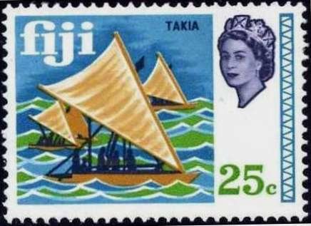 Outrigger canoes (takia)