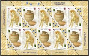 Mini Sheet, National crafts, Belarus,  , Crafts, Horses