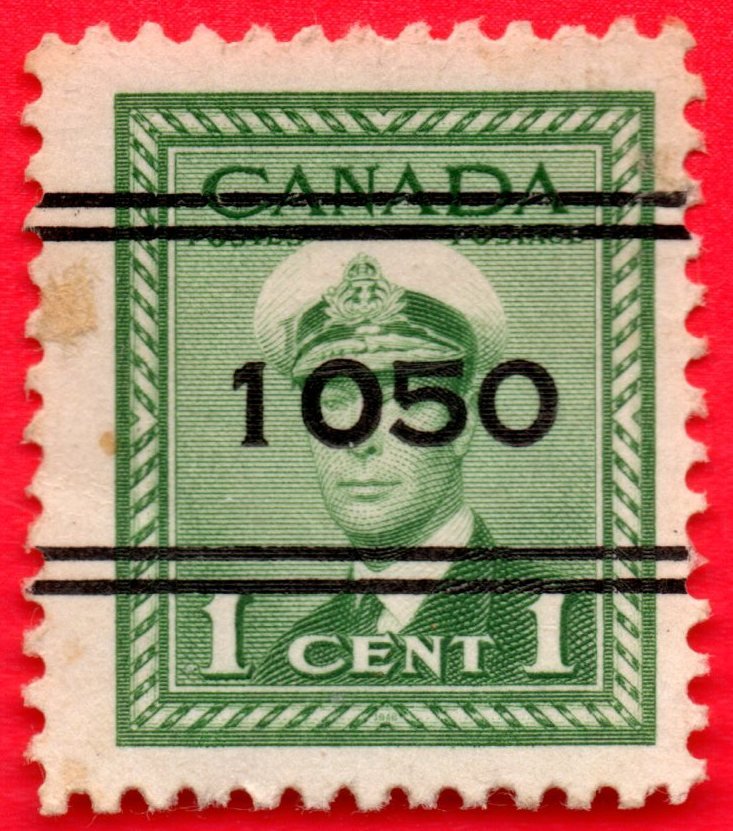 King George VI in naval uniform - precancel