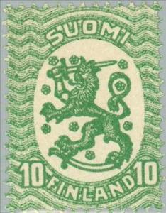 Stamp, Definitive series I: Lion type m/17, Finland,  , Heraldic Animals, Coats of Arms