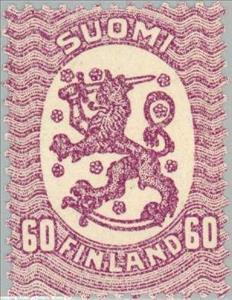 Stamp, Definitive series I: Lion type m/17, Finland,  , Heraldic Animals, Coats of Arms