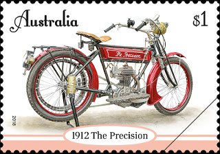 Stamp, The Precision (1912), Australia,  , Motor Scooters
