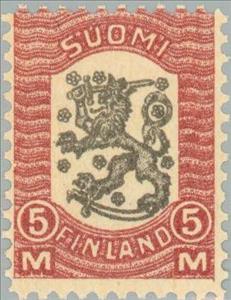 Stamp, Temporary wartime issue (Vaasa), Finland,  , Heraldic Animals, Coats of Arms