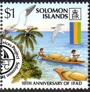 Canoes, seagull and emblem