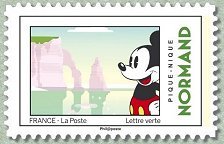 Stamp, Norman picnic, France,  , Cartoons, Disney
