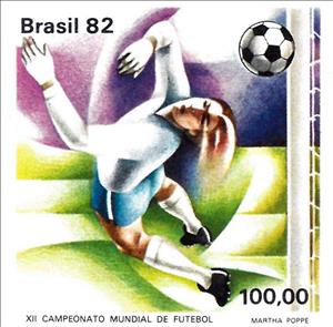 Stamp, Goalkeeper, Brazil,  , Football (Soccer), Sports