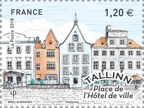 Stamp, City Hall Square, France,  , Architecture, Townscapes / City Views