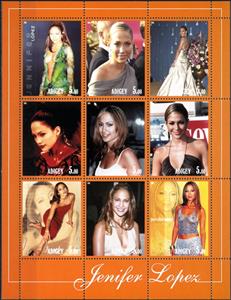 Mini Sheet, Jenifer Lopez, Cinderellas,  , Actors, Famous People