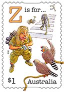 Stamp, Z is For..., Australia,  , Birds, Zoos
