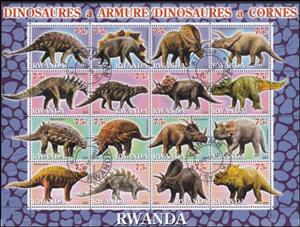 Mini Sheet, Dinosaures a Armure/Dinosaures a Cornes, Cinderellas,  , Animals (Fauna), Dinosaurs, Prehistorical Animals