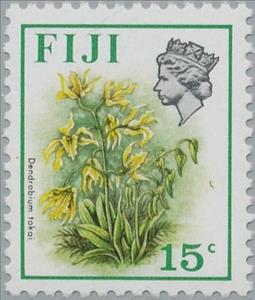 Stamp, Dendrobium tokai, Fiji,  , Orchids