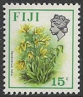 Stamp, Dendrobium tokai, Fiji,  , Orchids