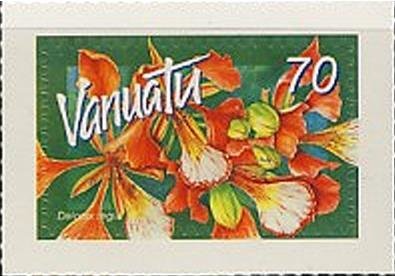 Stamp, Delonix regia, Vanuatu,  , Flowers