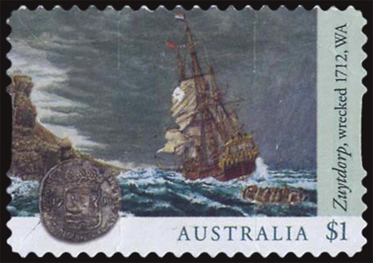 Wreck of Zuytdorp, 1712 and silver coin