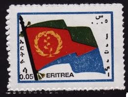 Stamp, Flag In Blue Frame, Eritrea,  , Flags