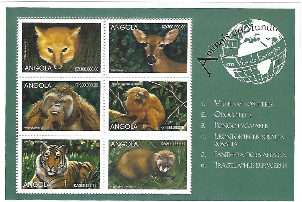 Animals of the World in the Process of Extinction