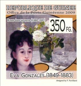 Stamp, Paintings of Eva Gonzales (1849-1883), Cinderellas,  , Paintings