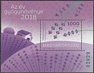 Souvenir Sheet, True Lavender, Hungary,  , Flowers, Plants (Flora)