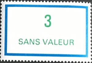Stamp, Timbre fictif de cours d'instruction, France,  , Numbers, Philately