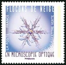 Stamp, Snowflakes, France,  , Snow