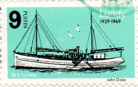 40th Anniv. of 1st Lundy stamp, Ship "Lerina"