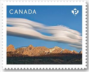 Stamp, Lenticular Clouds, Canada,  , Clouds, Weather