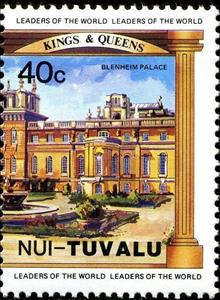 Stamp, Blenheim Palace, Tuvalu,  , Palaces