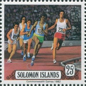 Stamp, Running, Solomon Islands,  , Sports