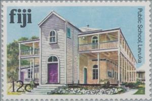Stamp, Levuka Public School, Fiji,  , Schools, Buildings