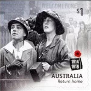 Stamp, Return Home, Australia,  , First World War, Women