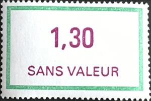 Stamp, Timbre fictif de cours d'instruction, France,  , Numbers, Philately